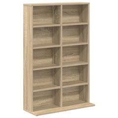 vidaXL CD Cabinet 2 pcs Sonoma Oak 65 x 23.5 x 97.5 cm Engineered Wood 4