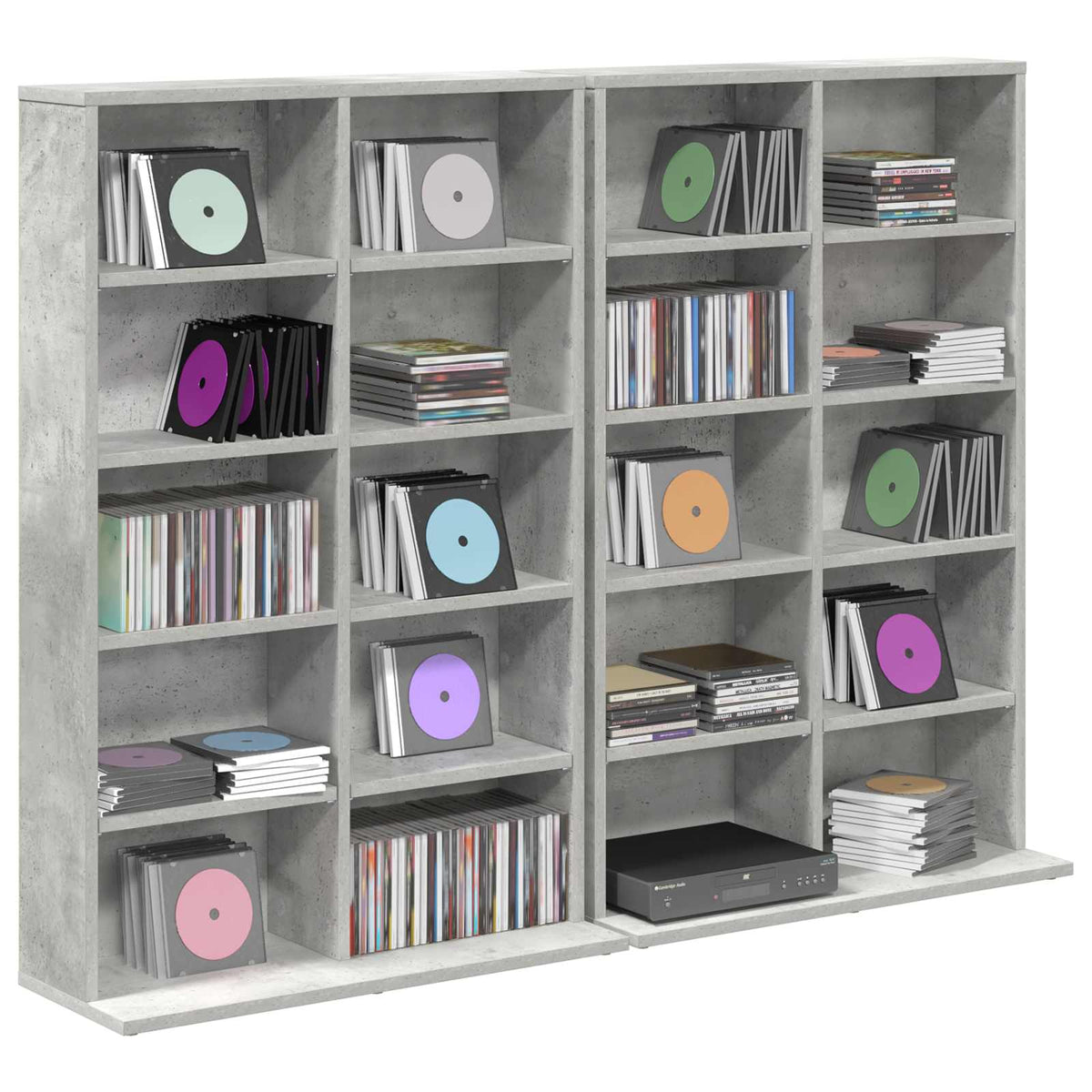 CD Cabinet 2 pcs Concrete Grey, image 3