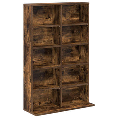 vidaXL CD Cabinet 2 pcs Smoked Oak 65 x 23.5 x 97.5 cm Engineered Wood 4