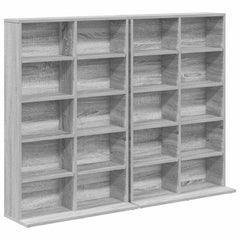 vidaXL CD Cabinet 2 pcs Grey Sonoma 65 x 23.5 x 97.5 cm 2