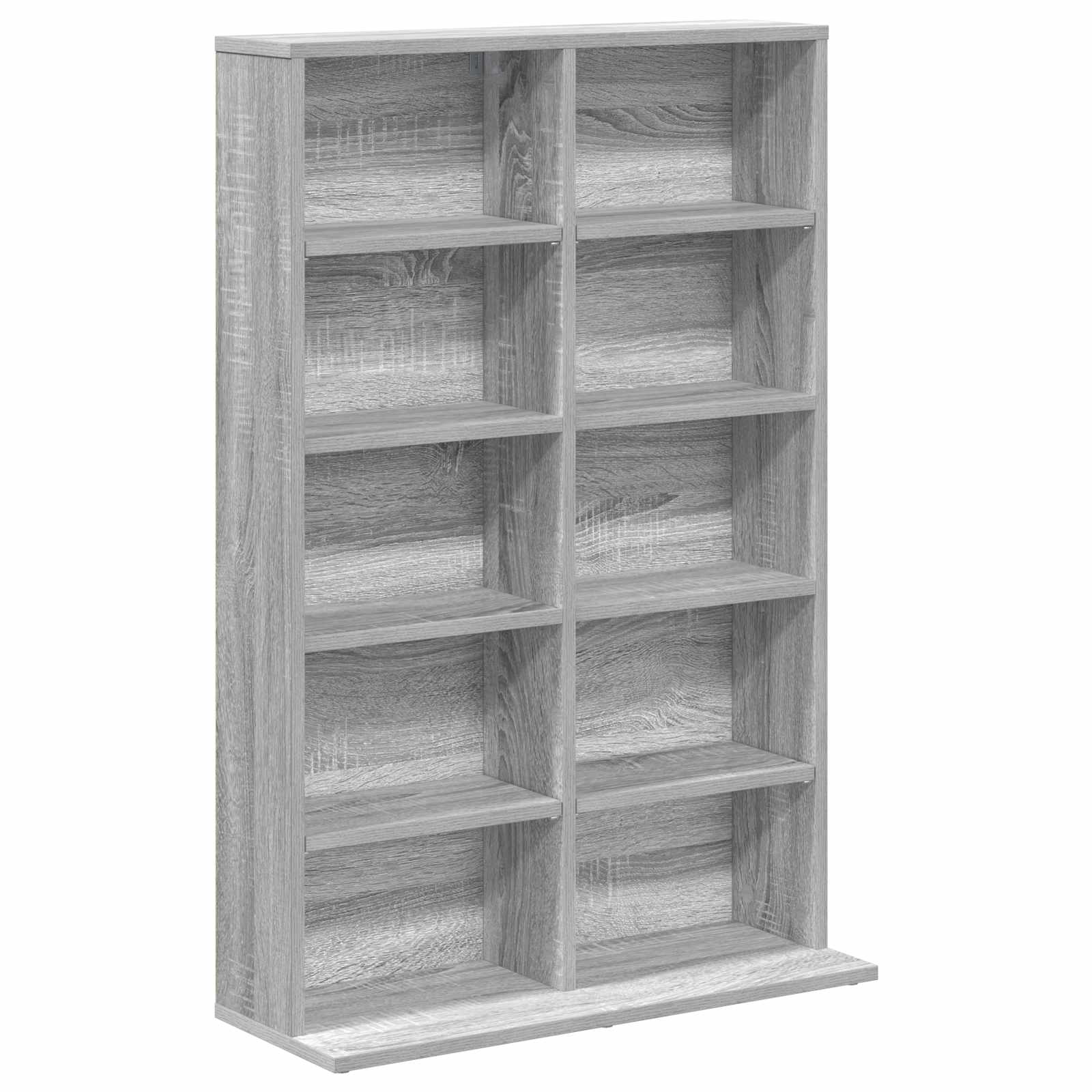 vidaXL CD Cabinet 2 pcs Grey Sonoma 65 x 23.5 x 97.5 cm 4