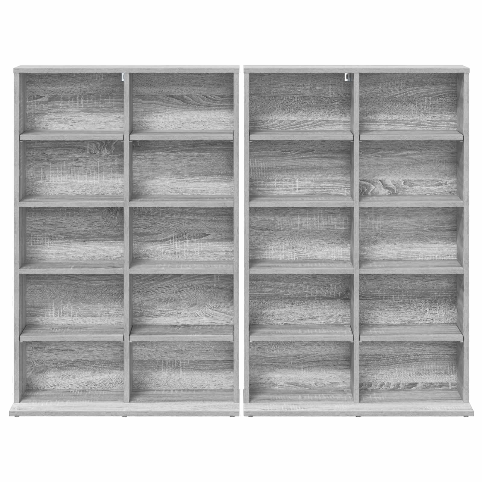 vidaXL CD Cabinet 2 pcs Grey Sonoma 65 x 23.5 x 97.5 cm 6