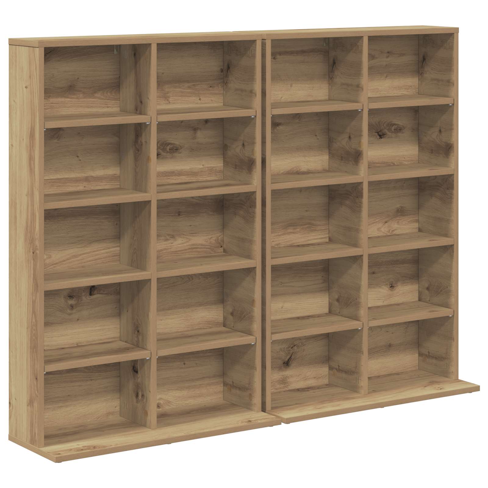 vidaXL CD Cabinet 2 pcs Artisan Oak 65 x 23.5 x 97.5 cm 2