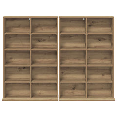 vidaXL CD Cabinet 2 pcs Artisan Oak 65 x 23.5 x 97.5 cm 6