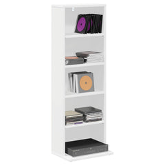 vidaXL CD Cabinet White 33 x 23.5 x 97.5 cm Engineered Wood 3
