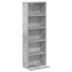 vidaXL CD Cabinet Concrete Grey 33 x 23.5 x 97.5 cm Engineered Wood 2