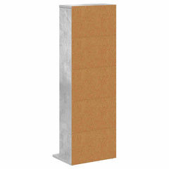 vidaXL CD Cabinet Concrete Grey 33 x 23.5 x 97.5 cm Engineered Wood 6