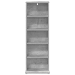vidaXL CD Cabinet Concrete Grey 33 x 23.5 x 97.5 cm Engineered Wood 4