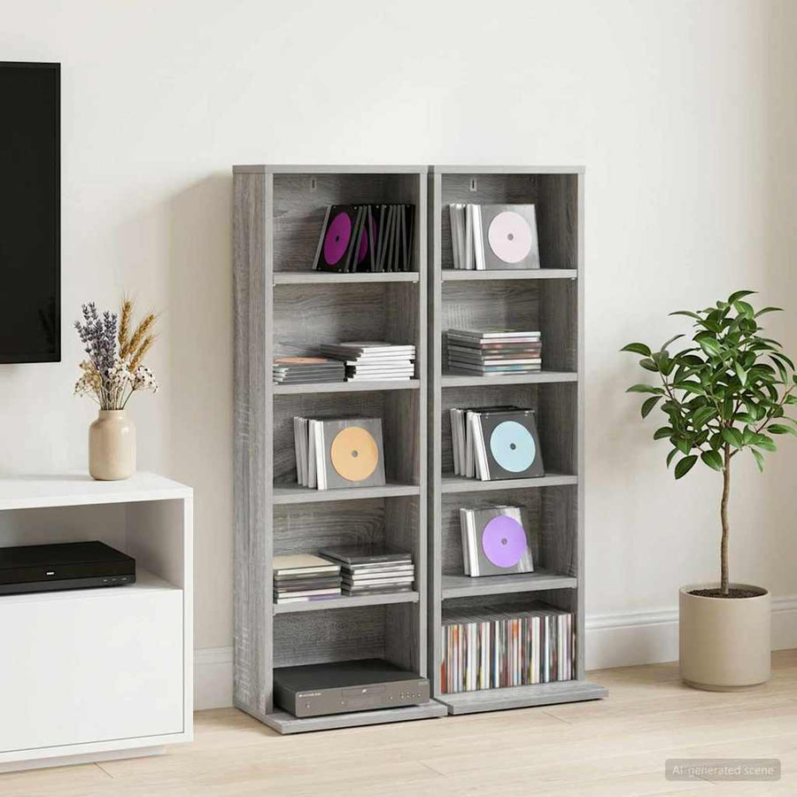 CD Cabinet 2 pcs Grey Sonoma