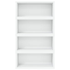 vidaXL CD Storage Rack 4 pcs White 40 x 17 x 17 cm Engineered Wood 5