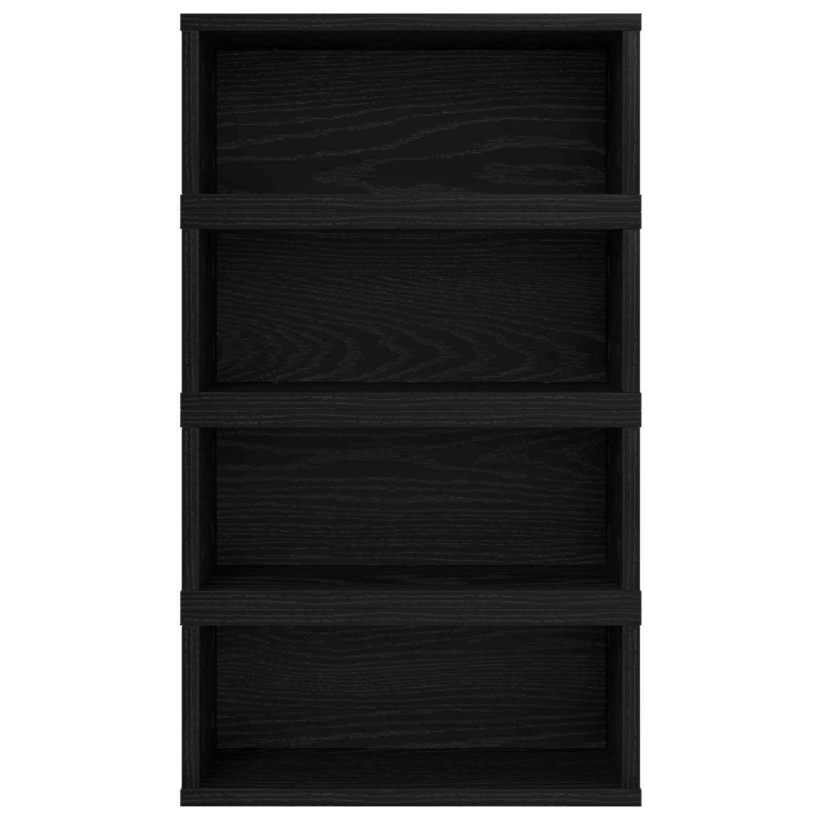 vidaXL CD Storage Rack 4 pcs Black Oak 40 x 17 x 17 cm Engineered Wood 5