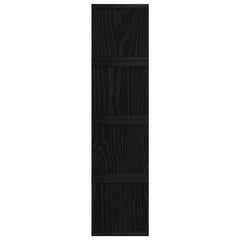 vidaXL CD Storage Rack 4 pcs Black Oak 40 x 17 x 17 cm Engineered Wood 6