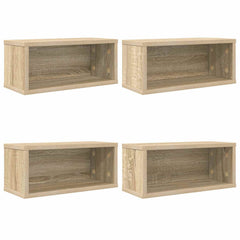 vidaXL CD Storage Rack 4 pcs Sonoma Oak 40 x 17 x 17 cm 2