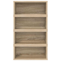 vidaXL CD Storage Rack 4 pcs Sonoma Oak 40 x 17 x 17 cm 6