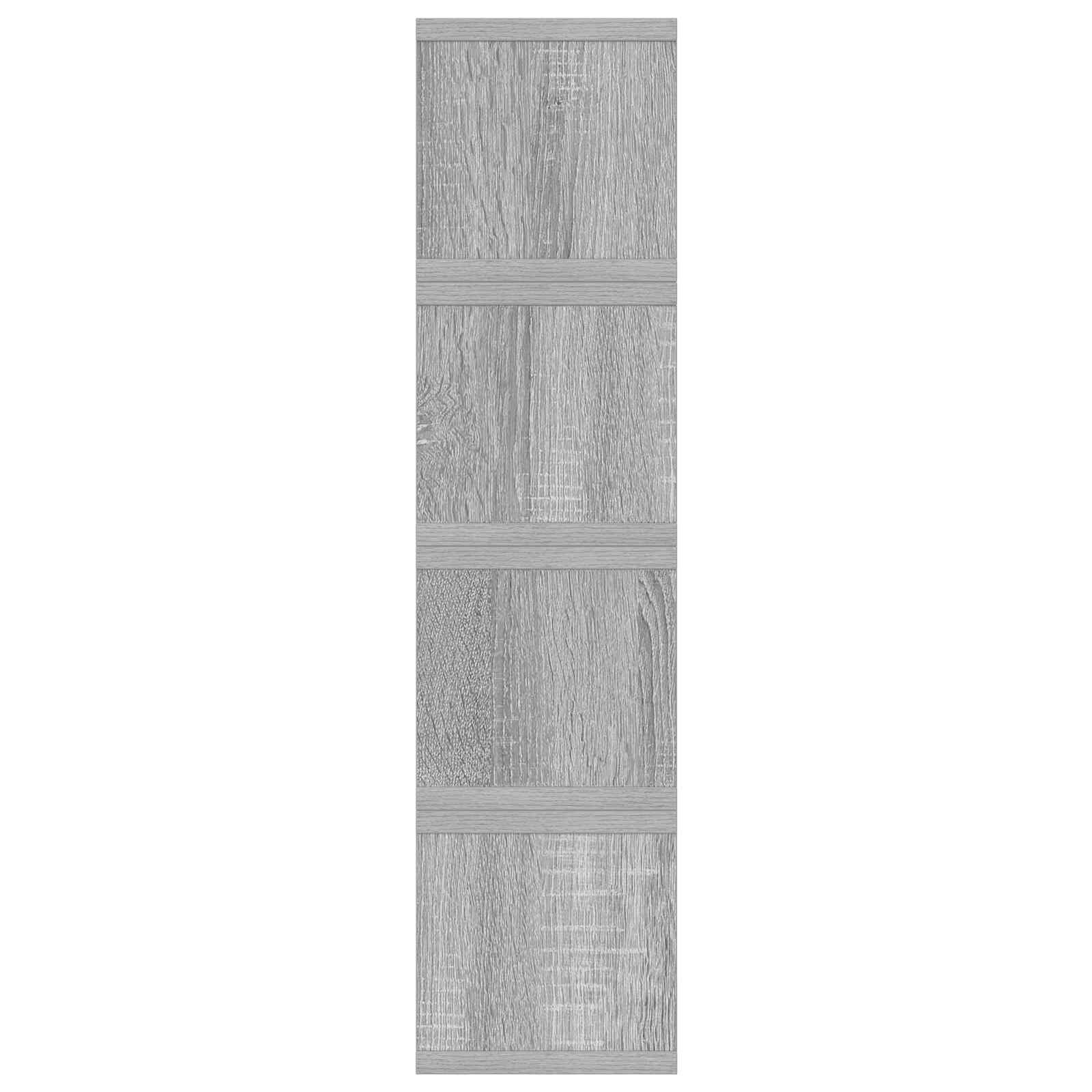 vidaXL CD Storage Rack 4 pcs Grey Sonoma 40 x 17 x 17 cm 6
