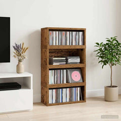 vidaXL CD Storage Rack 4 pcs Oak Wood 40 x 17 x 17 cm Engineered Wood 1