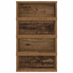 vidaXL CD Storage Rack 4 pcs Oak Wood 40 x 17 x 17 cm Engineered Wood 5
