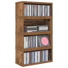 vidaXL CD Storage Rack 4 pcs Oak Wood 40 x 17 x 17 cm Engineered Wood 3