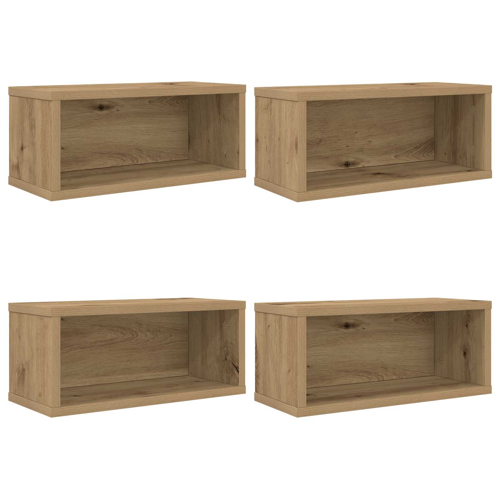 vidaXL CD Storage Rack 4 pcs Artisan Oak 40 x 17 x 17 cm 2