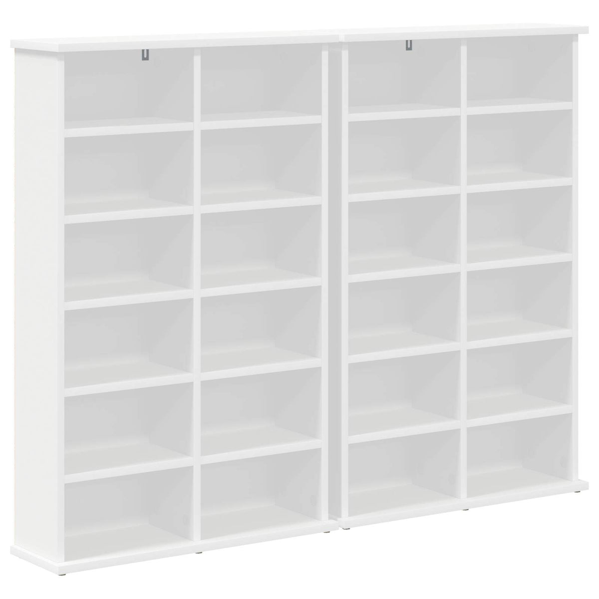 CD Cabinet 2 pcs White Engineered Wood, image 2