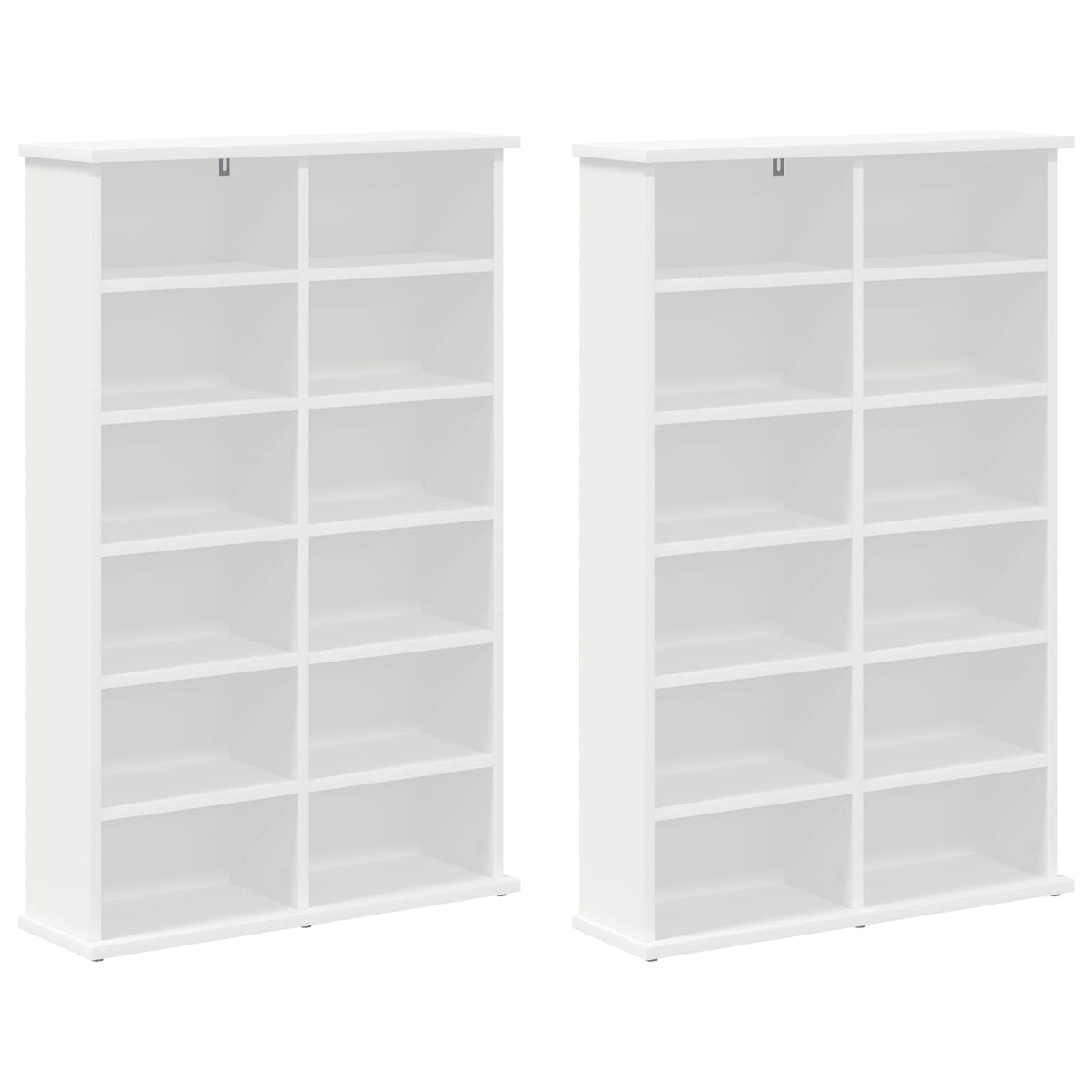 CD Cabinet 2 pcs White Engineered Wood, image 5