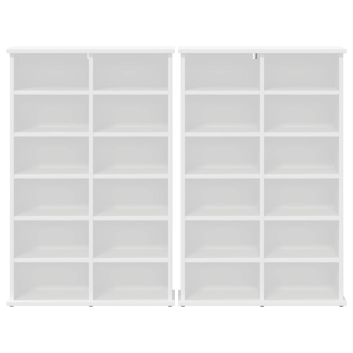 CD Cabinet 2 pcs White Engineered Wood, image 6