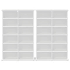 CD Cabinet 2 pcs White Engineered Wood, image 6