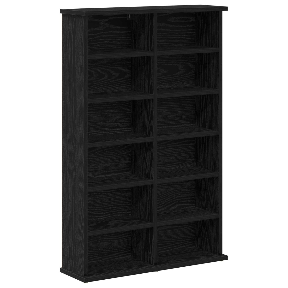 CD Cabinet 2 pcs Black Oak Engineered Wood, image 4