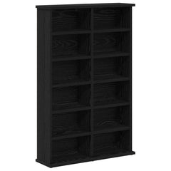 CD Cabinet 2 pcs Black Oak Engineered Wood, image 4