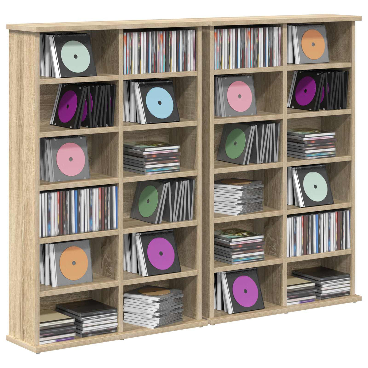 CD Cabinet Engineered Wood 60 x 17 x 92 cm Sonoma oak