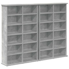 CD Cabinet 2 pcs Concrete Grey Engineered Wood, image 2
