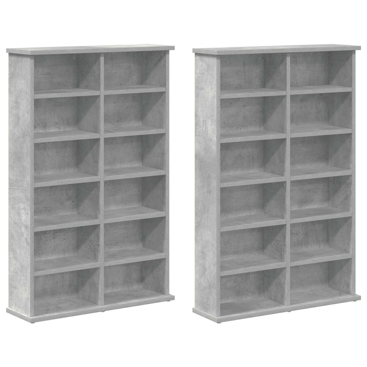 CD Cabinet 2 pcs Concrete Grey Engineered Wood, image 5
