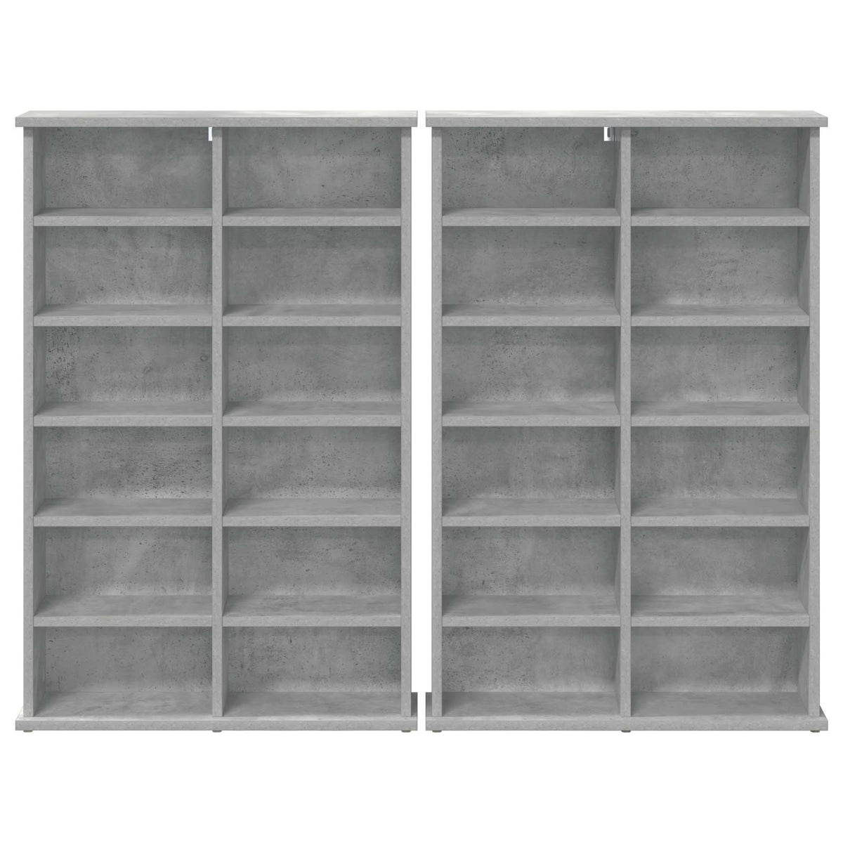CD Cabinet 2 pcs Concrete Grey Engineered Wood, image 6
