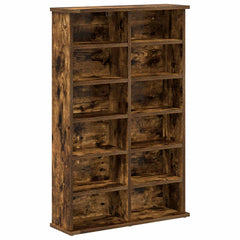 vidaXL CD Cabinet 2 pcs Smoked Oak 60 x 17 x 92 cm Engineered Wood 4