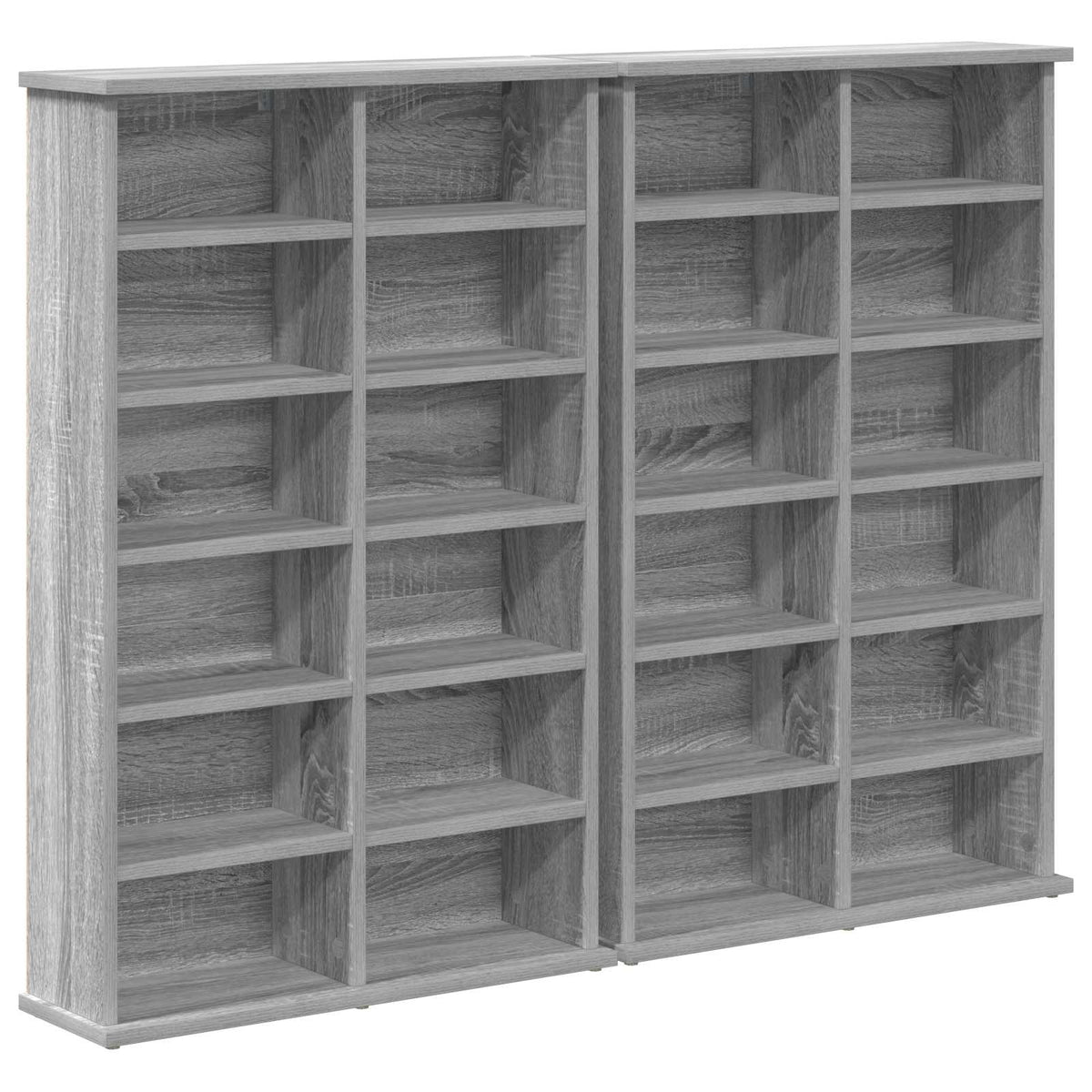 CD Cabinet 2 pcs Grey Sonoma Engineered Wood, image 2