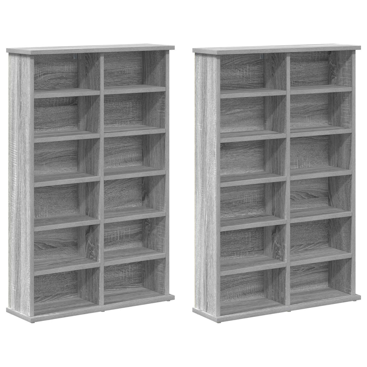 CD Cabinet 2 pcs Grey Sonoma Engineered Wood, image 5