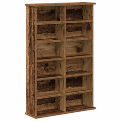 vidaXL CD Cabinet 2 pcs Old Wood 60 x 17 x 92 cm Engineered Wood 4