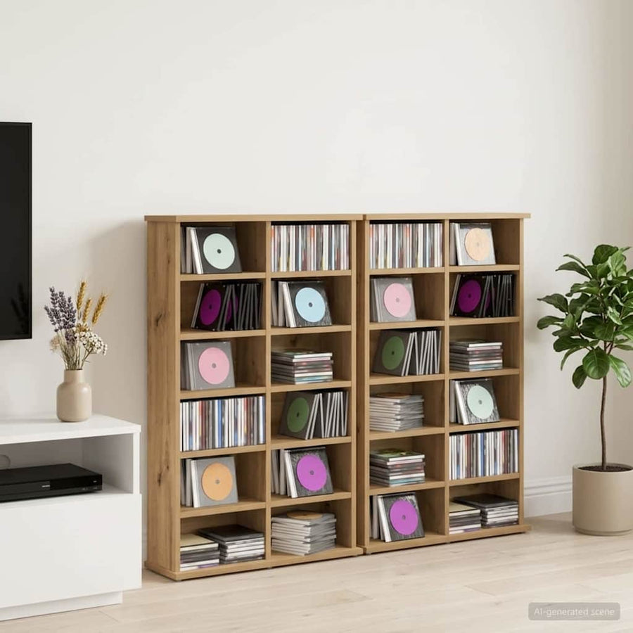 CD Cabinet 2 pcs Artisan Oak Engineered Wood