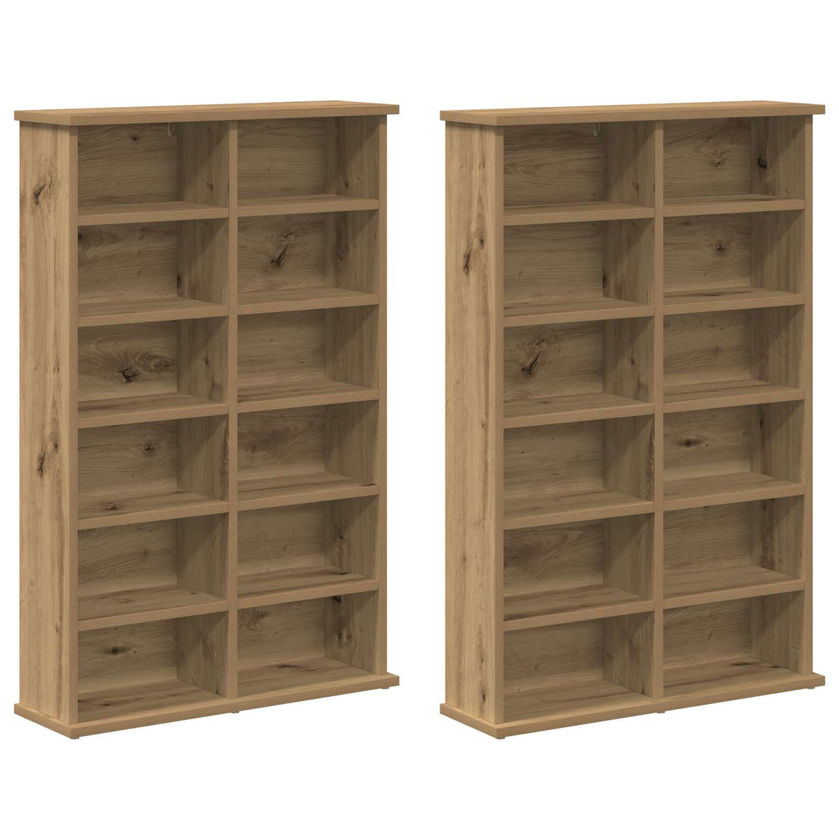 CD Cabinet 2 pcs Artisan Oak Engineered Wood, image 5