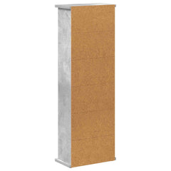 vidaXL CD Cabinet Concrete Grey 32 x 17 x 92 cm Engineered Wood 6
