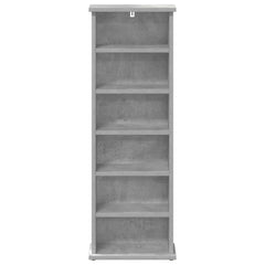 vidaXL CD Cabinet Concrete Grey 32 x 17 x 92 cm Engineered Wood 4
