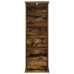 vidaXL CD Cabinet Smoked Oak 32 x 17 x 92 cm Engineered Wood 4