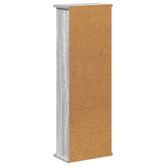 vidaXL CD Cabinet Grey Sonoma 32 x 17 x 92 cm Engineered Wood 6