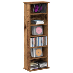 vidaXL CD Cabinet Old Wood 32 x 17 x 92 cm Engineered Wood 3