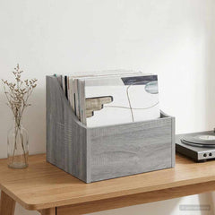 vidaXL LP Record Box Grey Sonoma 37 x 33 x 32 cm Engineered Wood 1