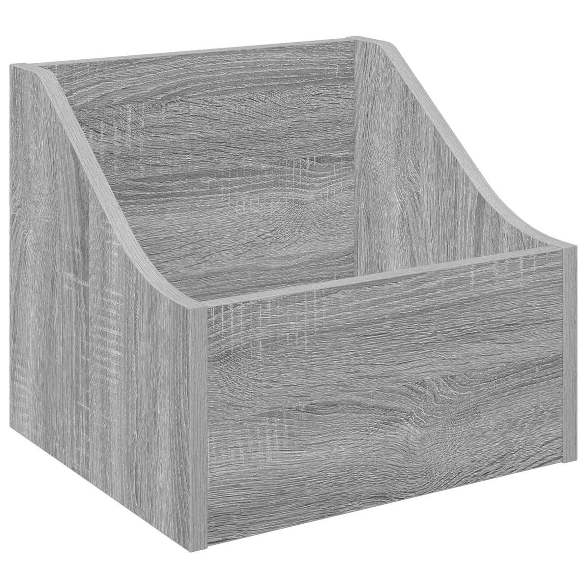 vidaXL LP Record Box Grey Sonoma 37 x 33 x 32 cm Engineered Wood 2