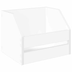 vidaXL Vinyl Album Box 2 pcs White 38 x 30 x 29 cm Engineered Wood 4