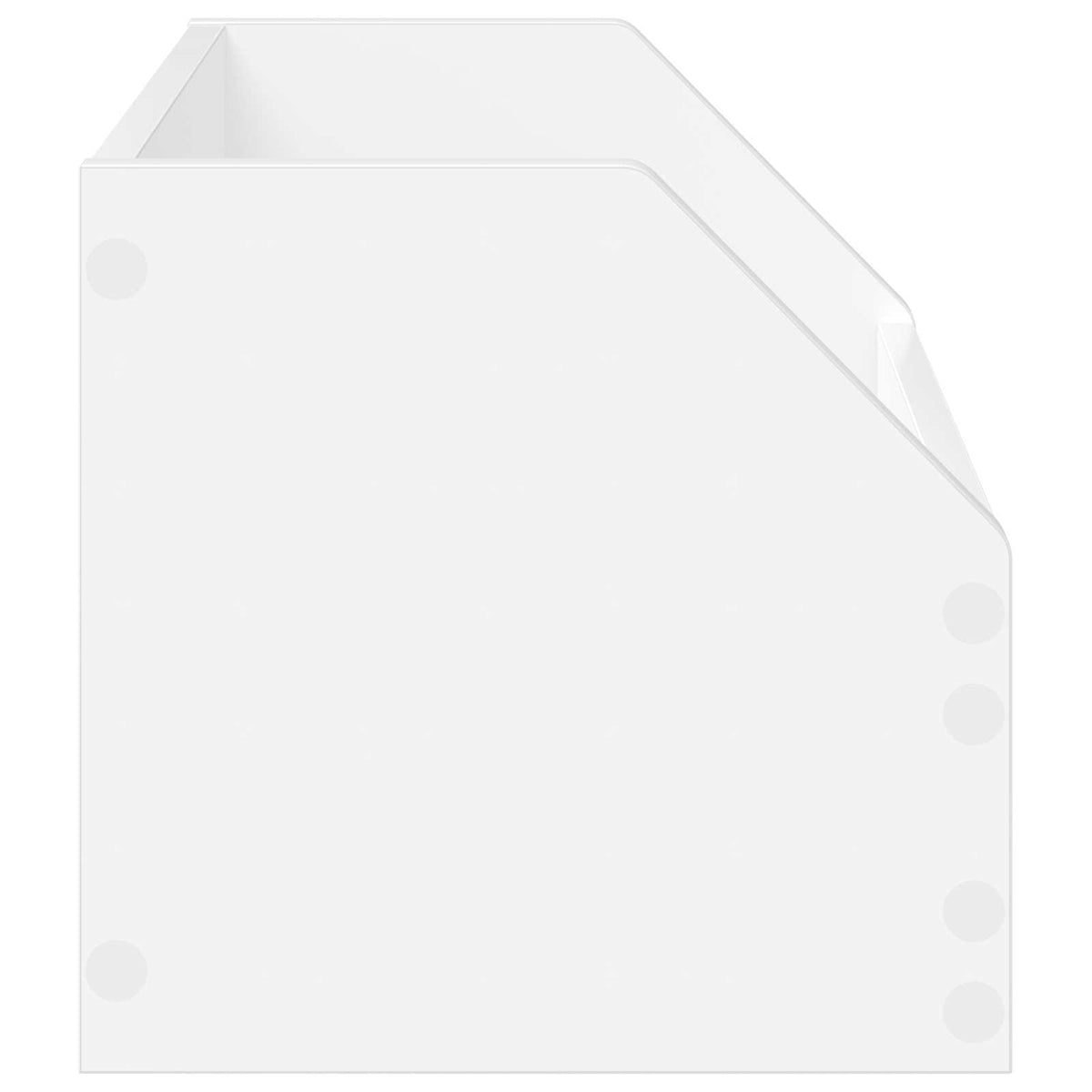 vidaXL Vinyl Album Box 2 pcs White 38 x 30 x 29 cm Engineered Wood 6
