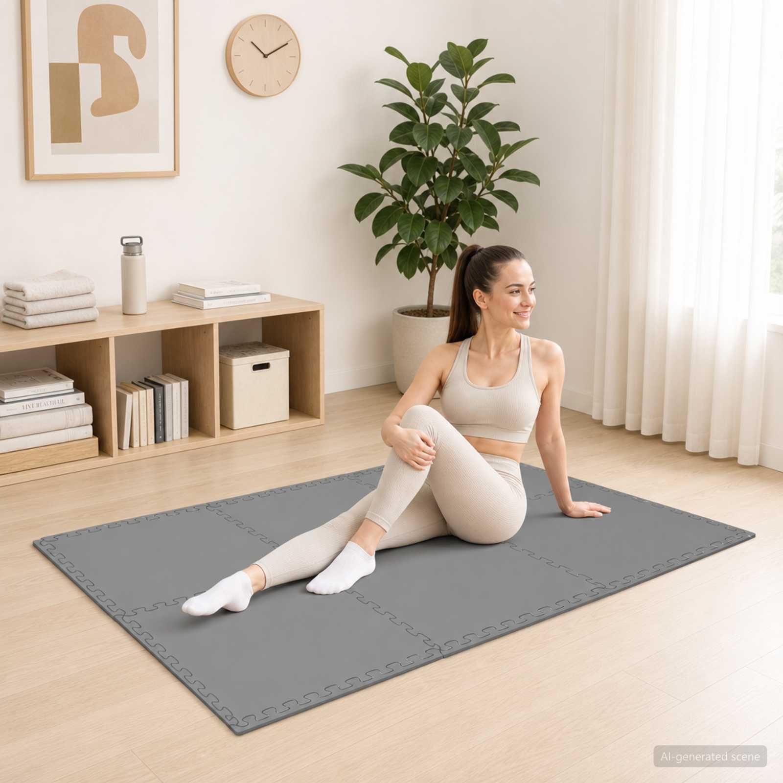 vidaXL Floor Mats 40 pcs Grey 14.4 m² EVA Foam 1