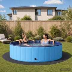 vidaXL Pool Ground Mat 16 pcs Ø 235 cm Round EVA Foam Black 1